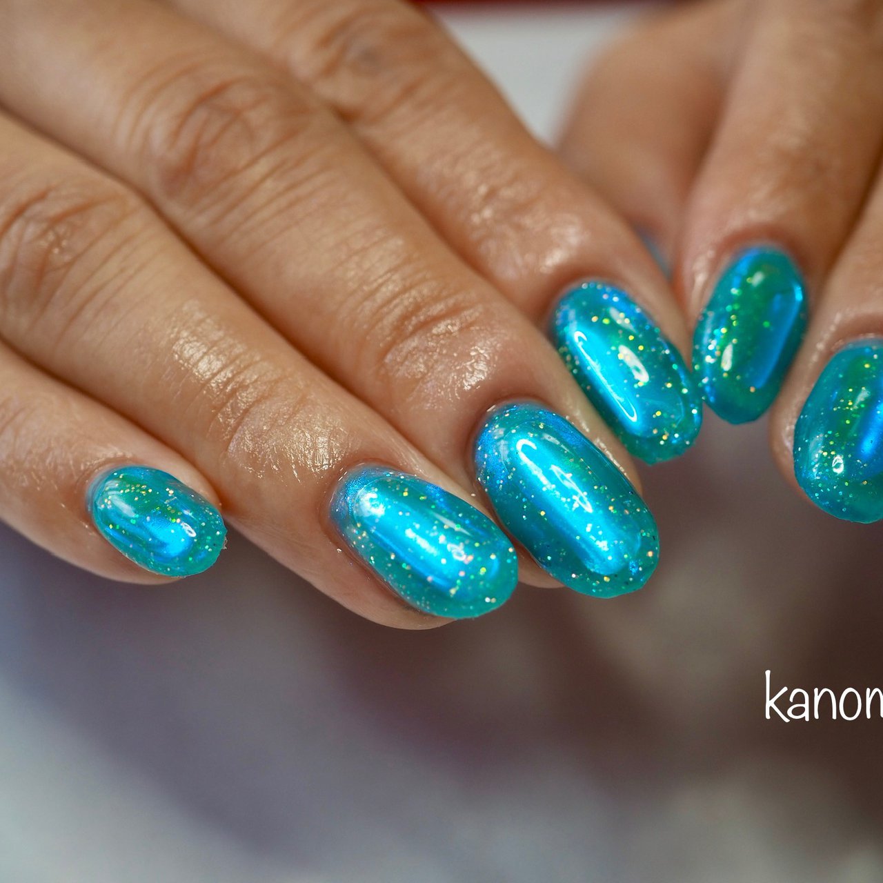 夏 ハンド ラメ オーロラ ロング Kanominのネイルデザイン No ネイルブック