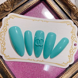 ミントグリーンネイルのネイルデザイン ネイルブック