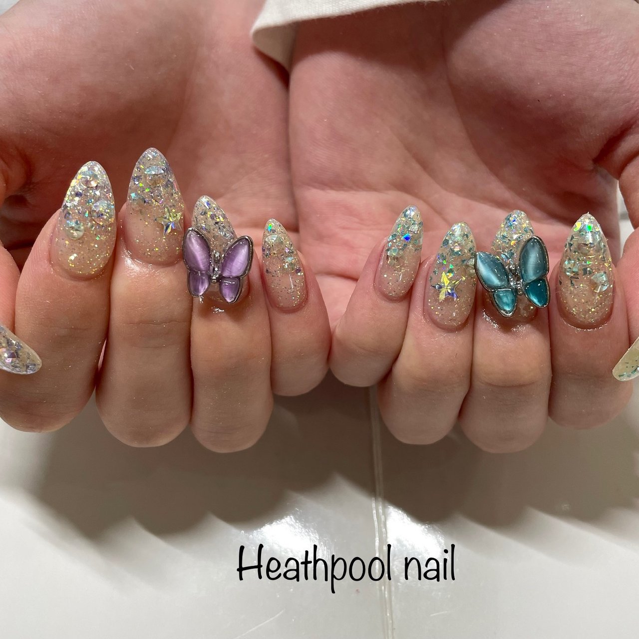 ハンド ホログラム ラメ キャラクター 星 Heathpoolnailのネイルデザイン No ネイルブック