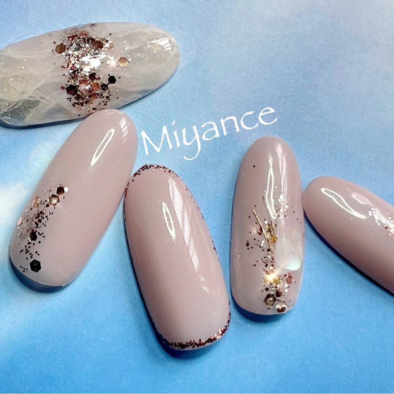 夏 オールシーズン オフィス パーティー ハンド Miyance ミヤンセ 白髪の脱毛とネイルの専門店のネイルデザイン No ネイルブック