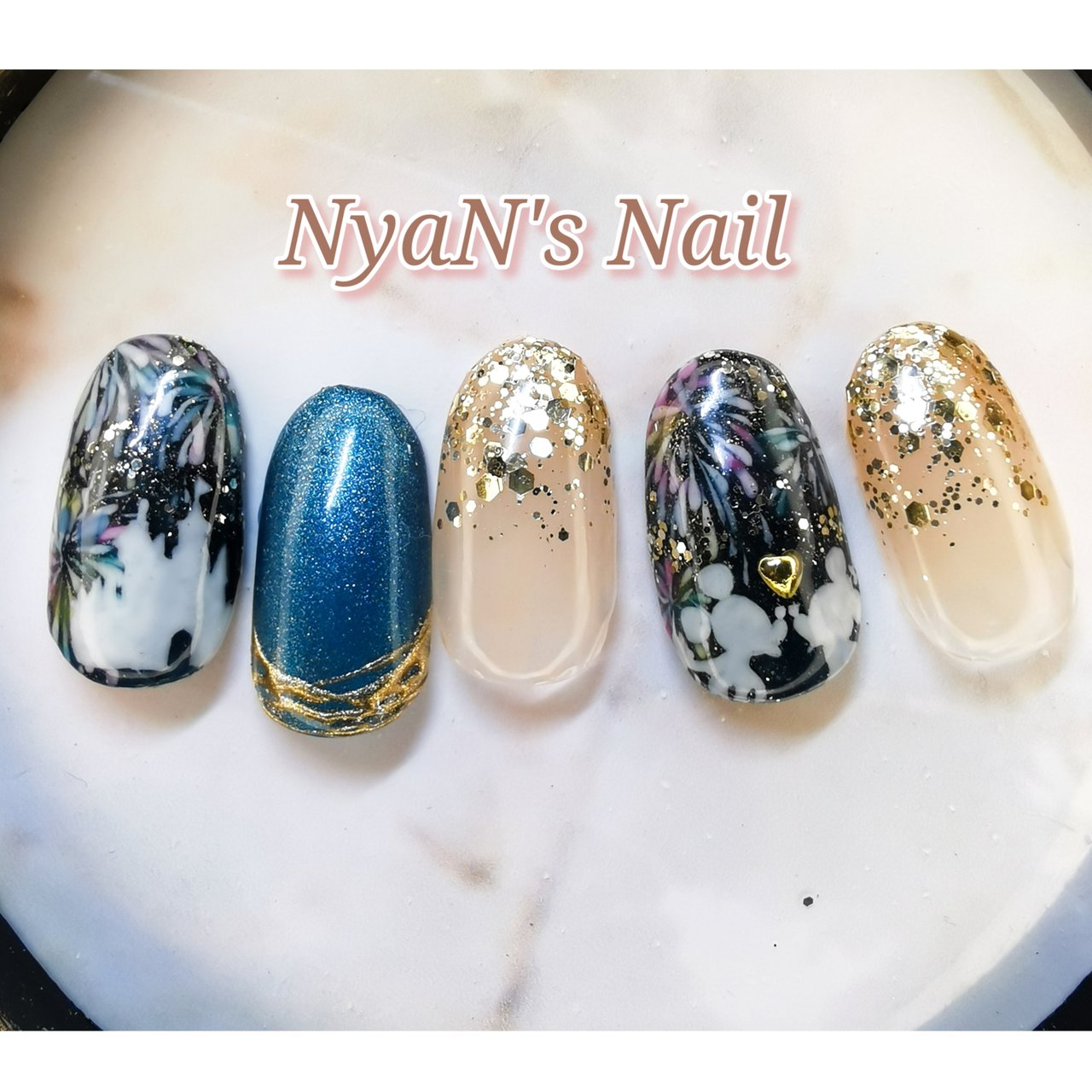 夏 旅行 浴衣 デート ハンド Nyan S Nailのネイルデザイン No ネイルブック