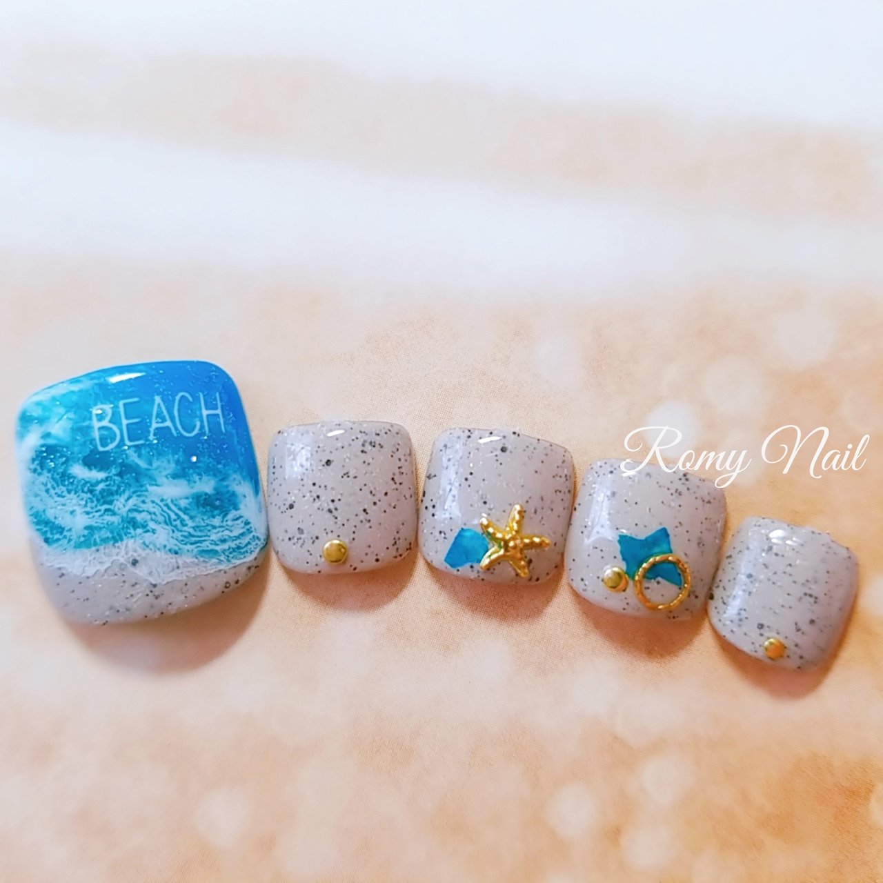 夏 海 リゾート フット Romy Nailのネイルデザイン No ネイルブック