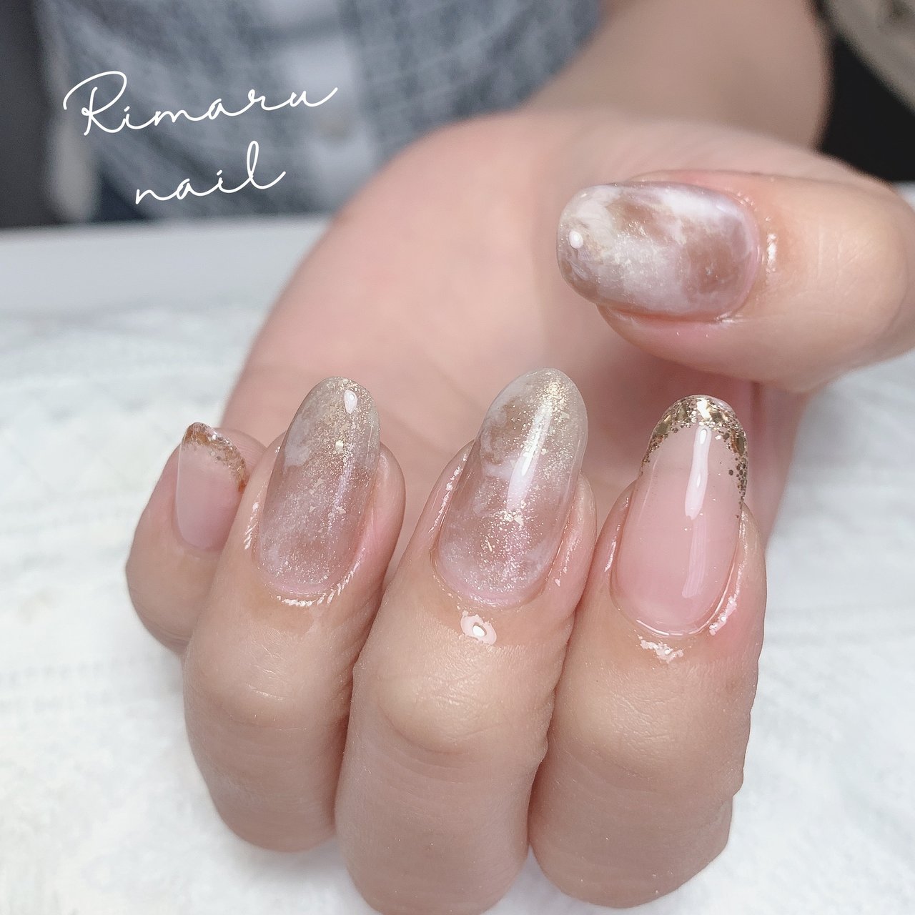 オールシーズン シンプル フレンチ タイダイ ニュアンス Hiromiのネイルデザイン No ネイルブック