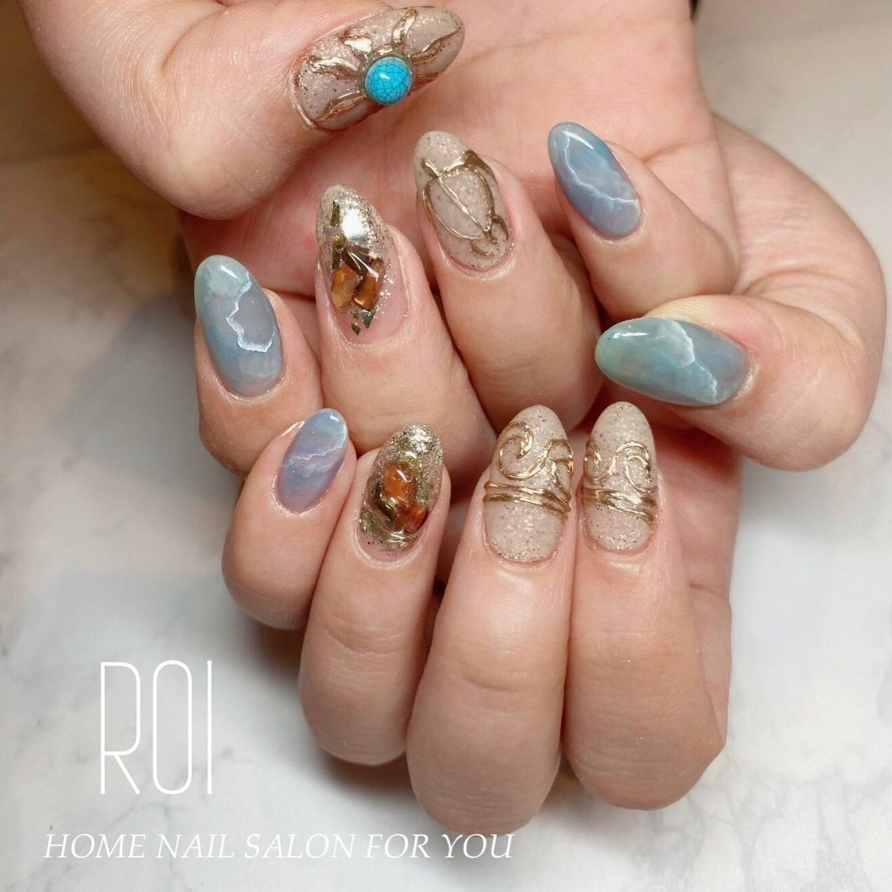 夏 旅行 海 リゾート ハンド Roi Home Nail Salon For You のネイルデザイン No ネイルブック