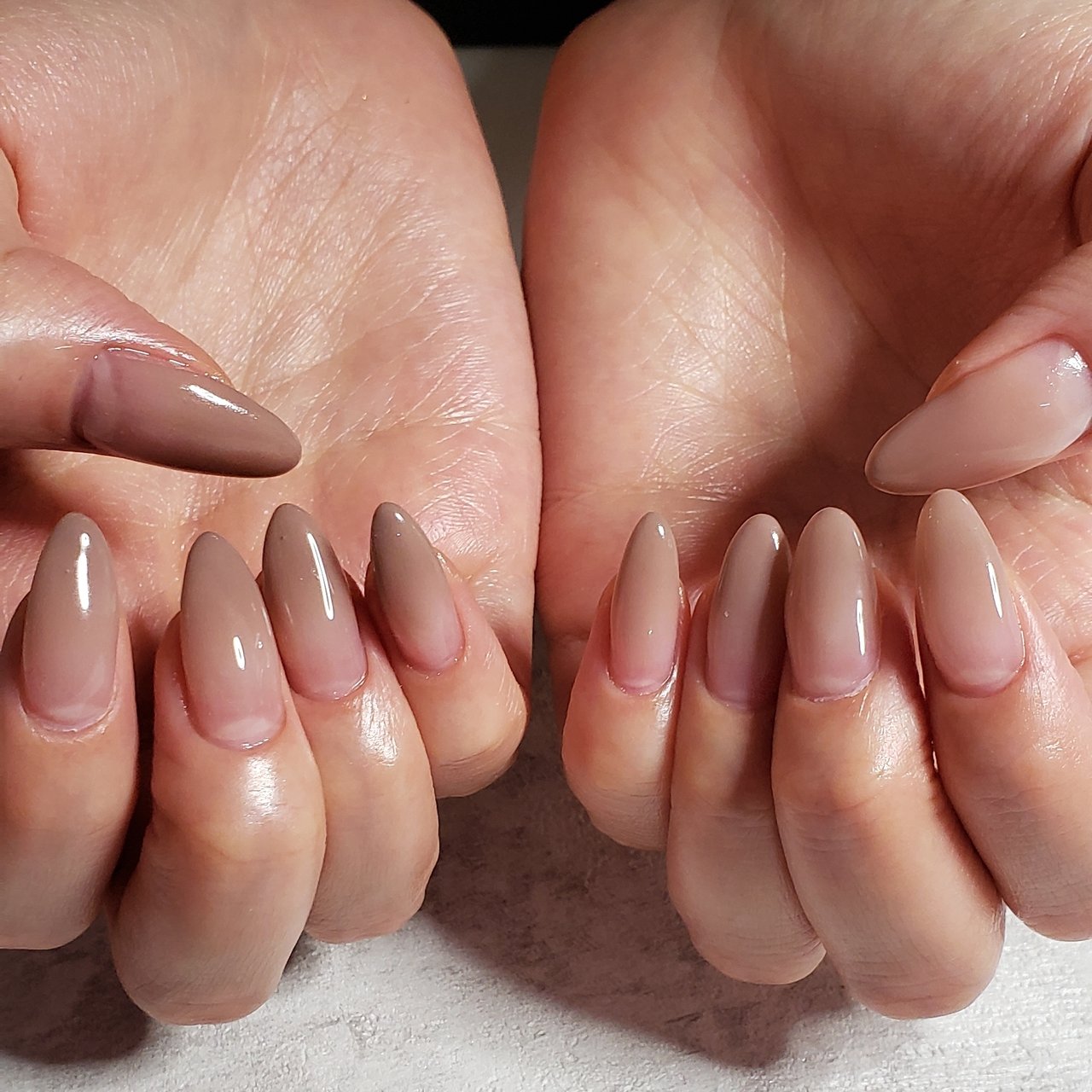 クリア ベージュ グレージュ ジェルネイル お客様 R Nailのネイルデザイン No ネイルブック