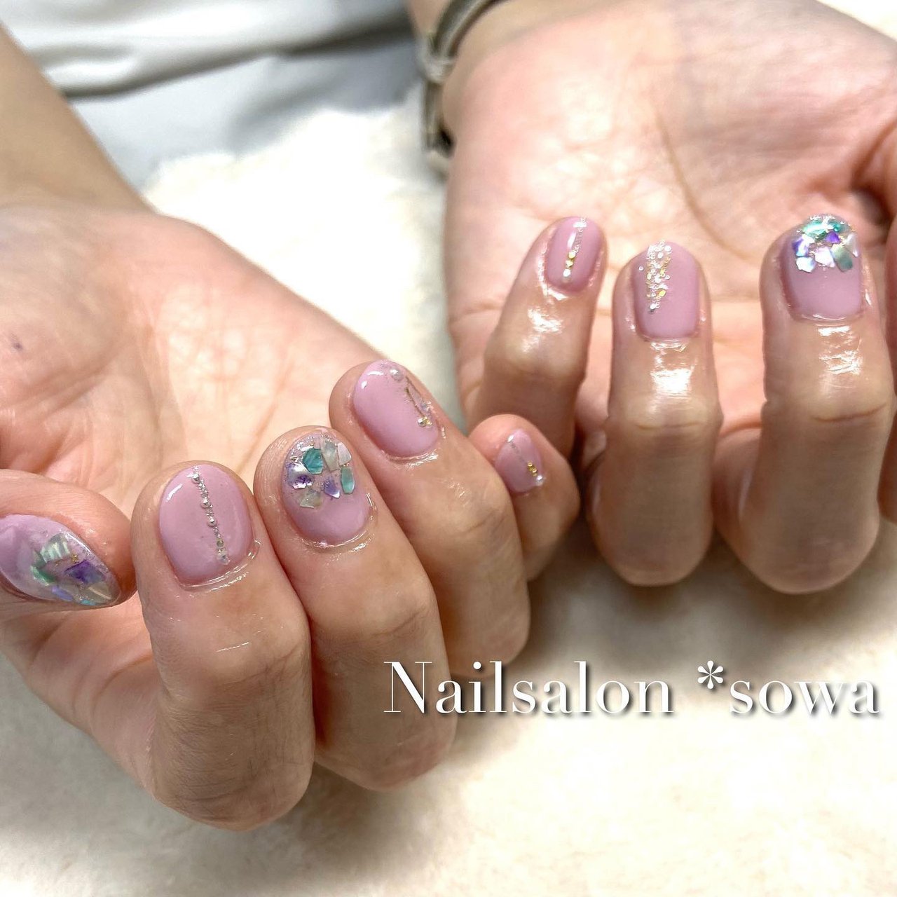 オールシーズン ハンド シンプル ラメ ワンカラー Nail Salon Sowa 久留米市のネイルデザイン No ネイルブック