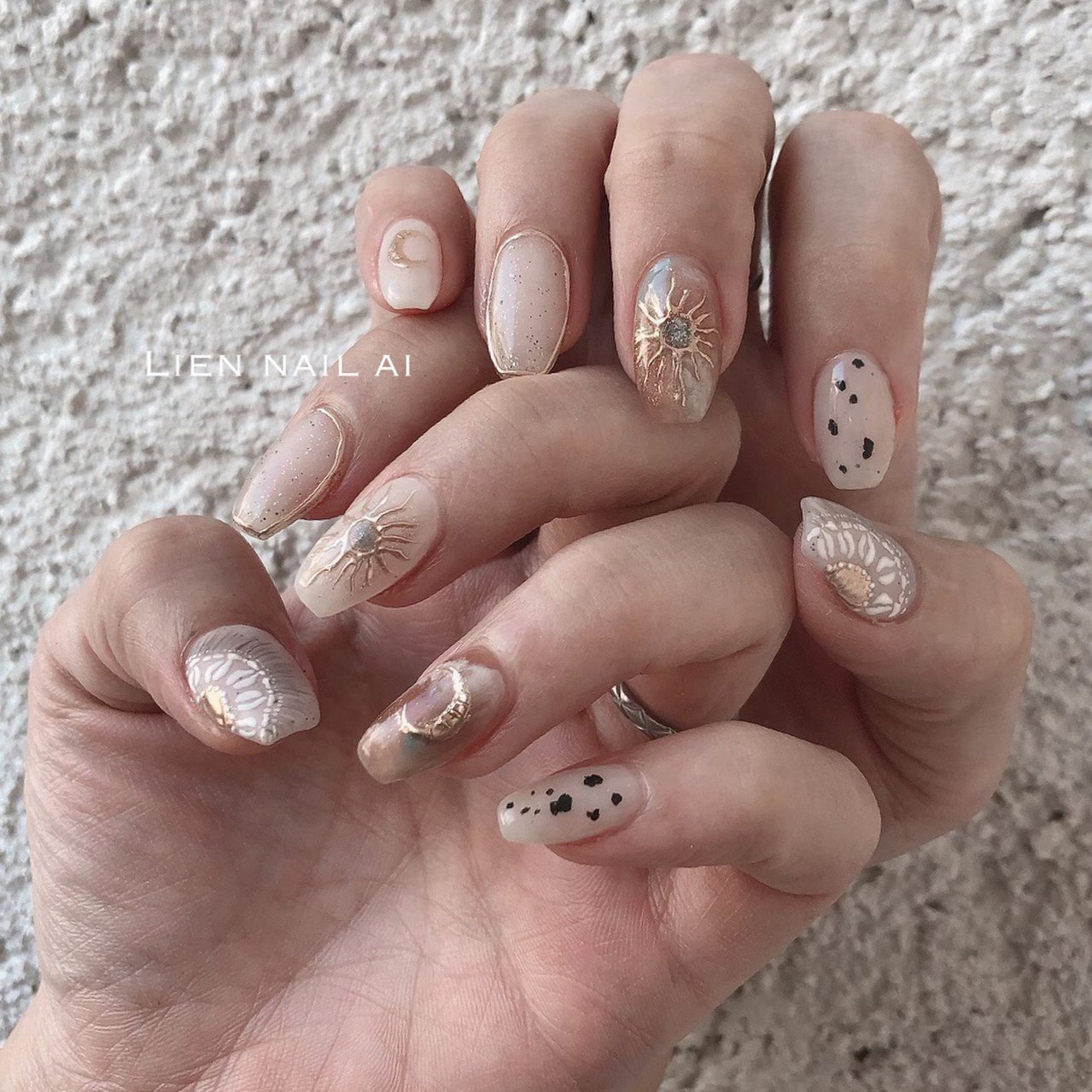 夏 ハンド エスニック ボヘミアン ホワイト I のネイルデザイン No 653 ネイルブック