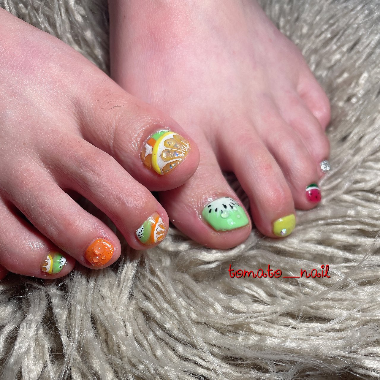 フット フルーツ ジェル お客様 Tomato Nailのネイルデザイン No ネイルブック