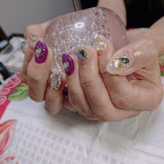 アメジストネイルのネイルデザイン ネイルブック