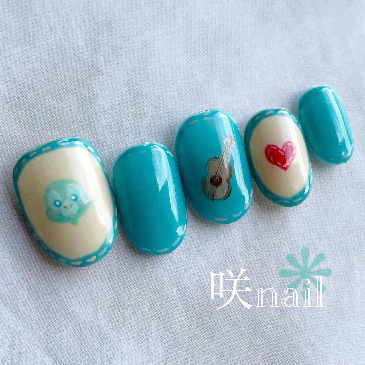 夏 オールシーズン デート 女子会 ハンド 咲nail サキネイル のネイルデザイン No ネイルブック