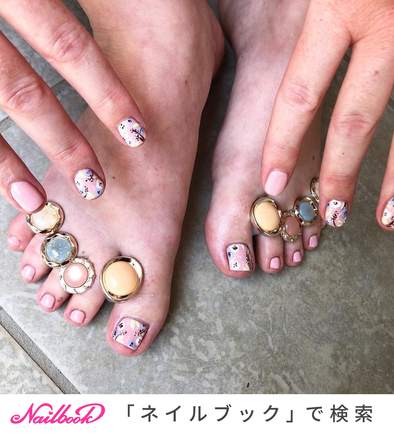 ヌーディーピンクのネイルデザイン ネイルブック