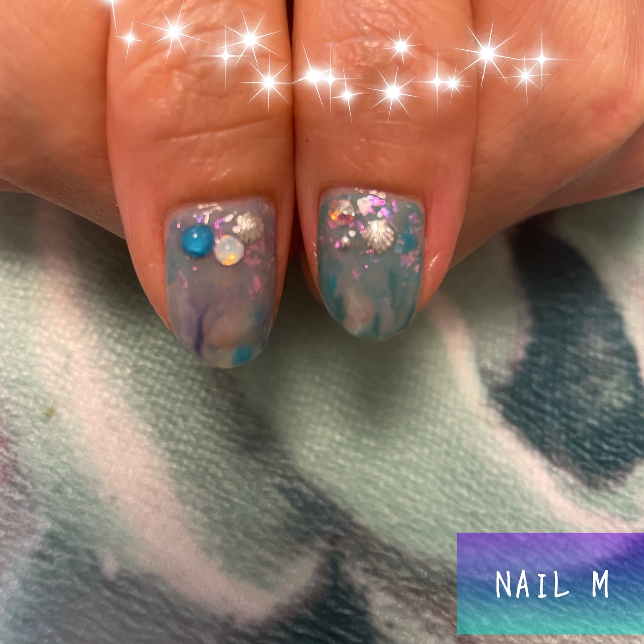 夏 梅雨 海 オフィス ハンド Nail Mのネイルデザイン No ネイルブック