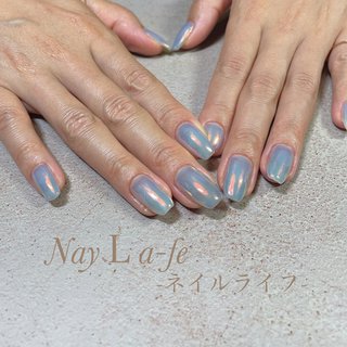 くすみブルーネイルのネイルデザイン ネイルブック