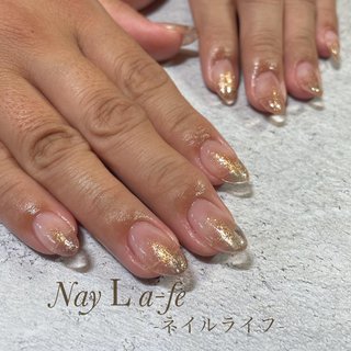 シャンパンゴールドのネイルデザイン ネイルブック
