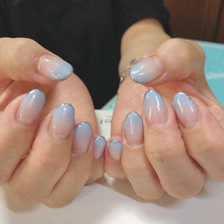 スカイブルーのネイルデザイン ネイルブック