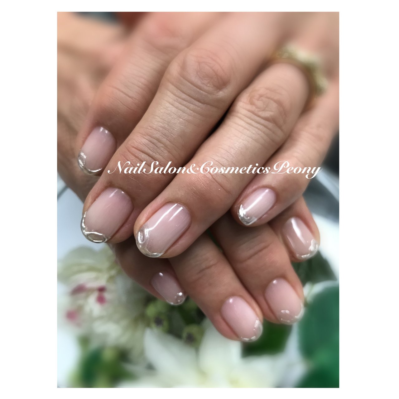 ハンド ミラー ショート メタリック ジェルネイル Peonyのネイルデザイン No ネイルブック