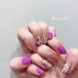 おすすめ順 パーティー ホログラム 紫のネイルデザイン ネイルブック