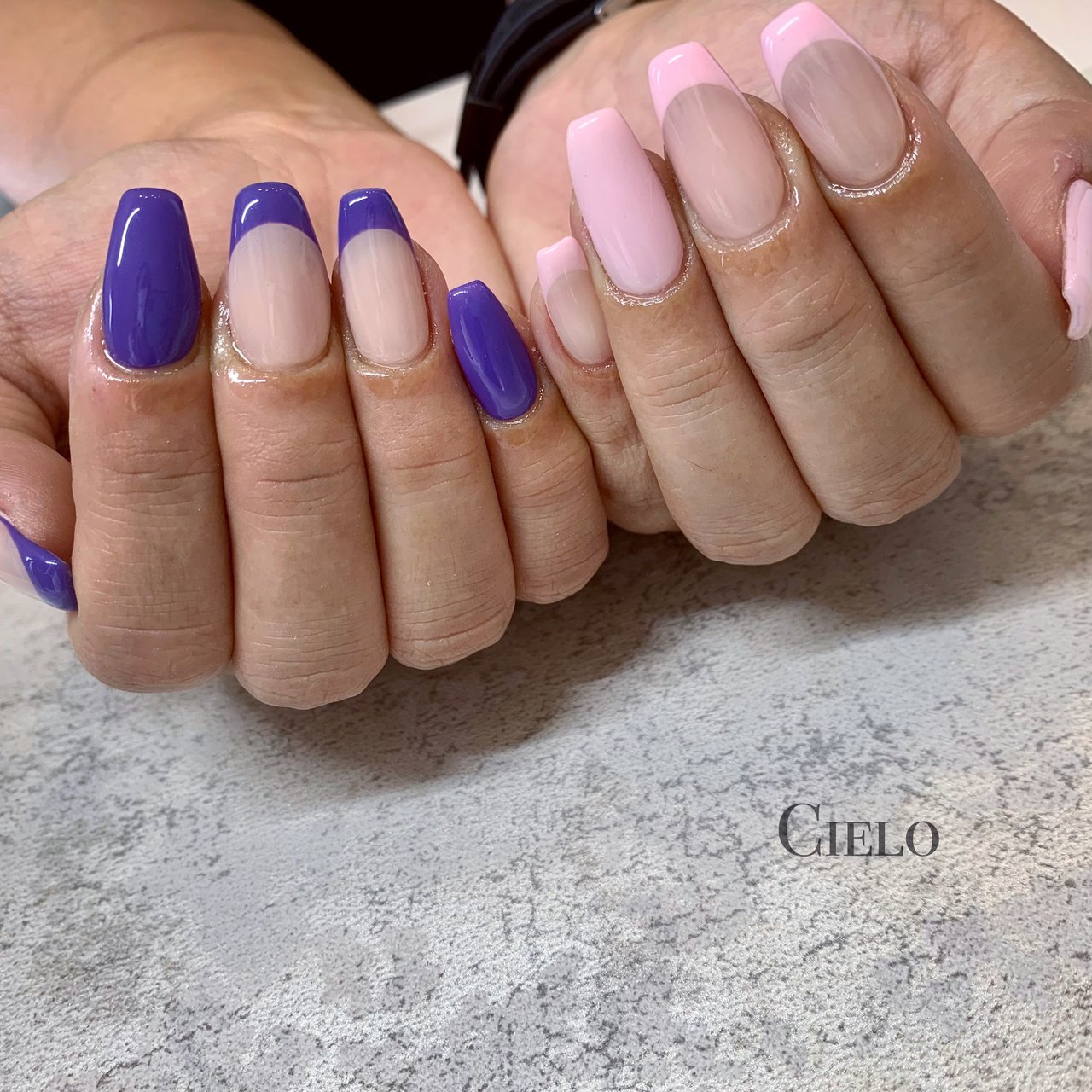 オールシーズン ハンド シンプル フレンチ ワンカラー Nailsalon Cieloのネイルデザイン No ネイルブック