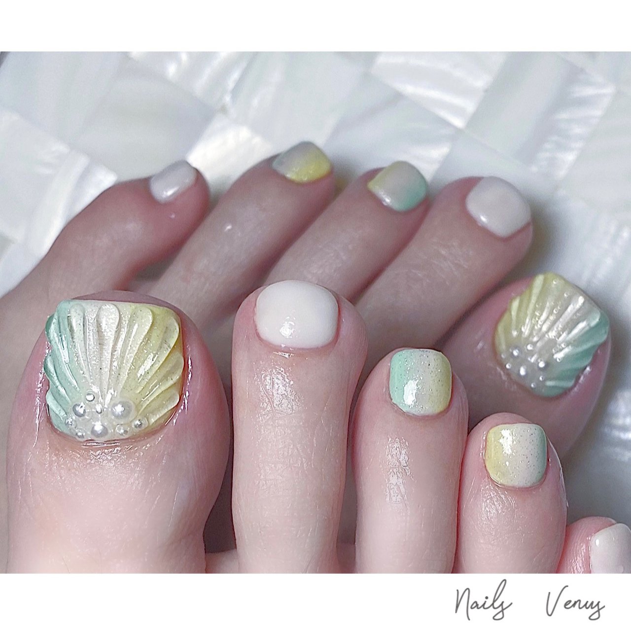 夏 海 リゾート 浴衣 フット ひばりヶ丘ネイルサロンネイルズヴィーナスのネイルデザイン No ネイルブック