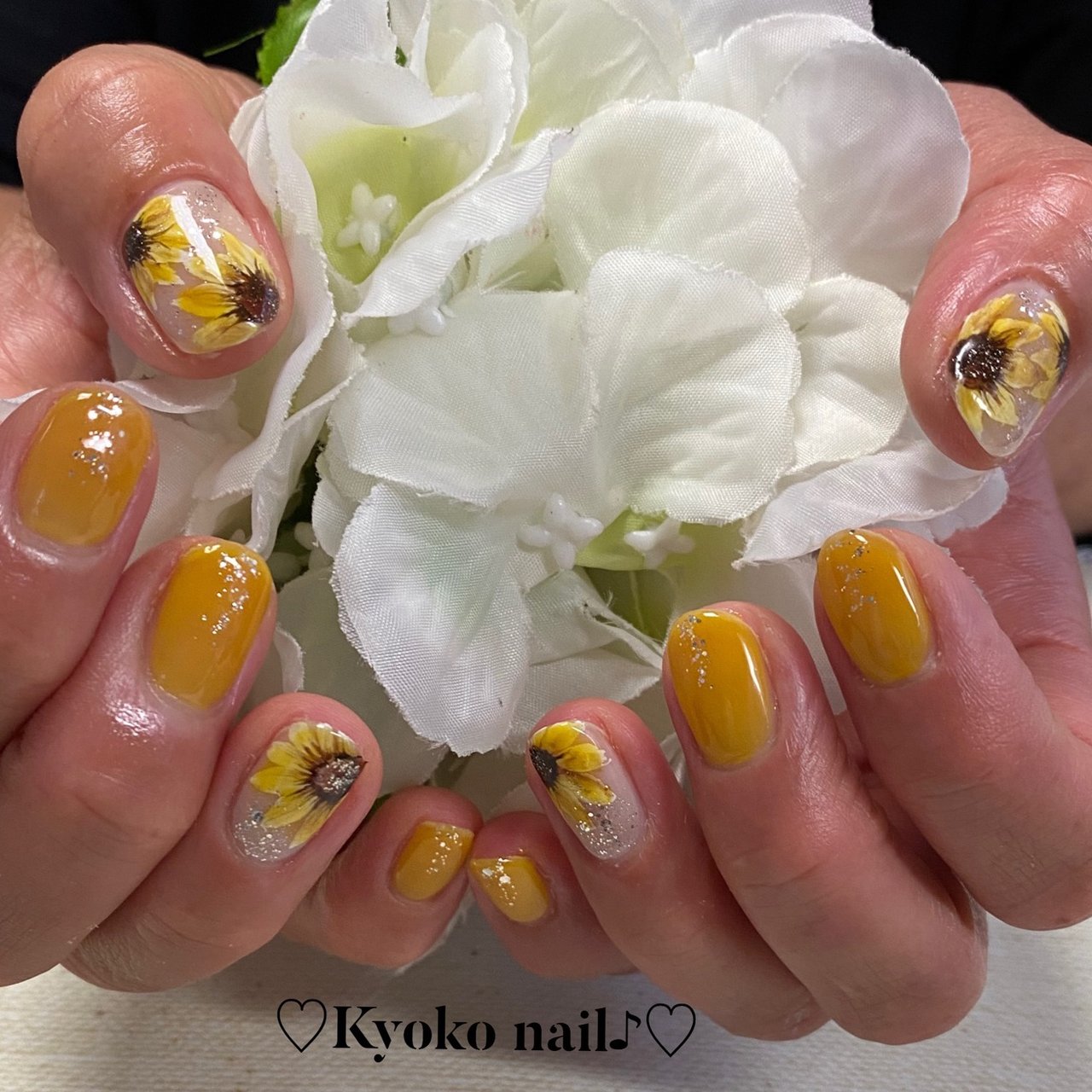 夏 ハンド シンプル ラメ ワンカラー Kyoko Nailのネイルデザイン No ネイルブック