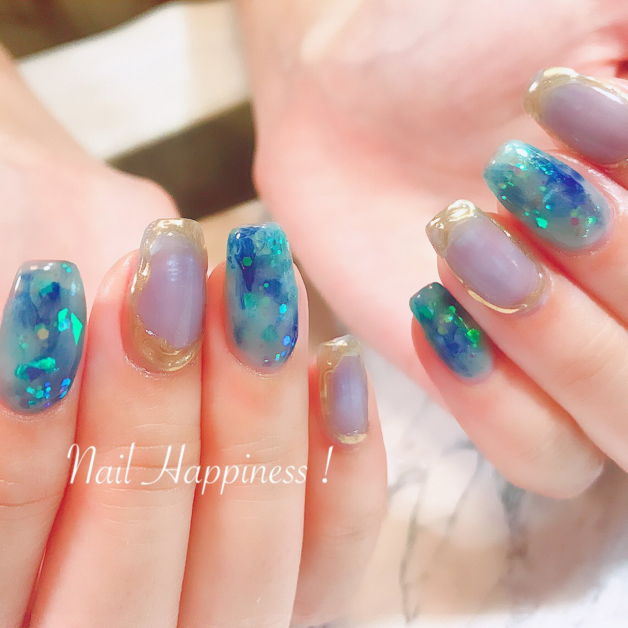 夏 オールシーズン ホログラム シースルー ニュアンス Nail Happiness ネイルハピネス ささきまきのネイル デザイン No ネイルブック