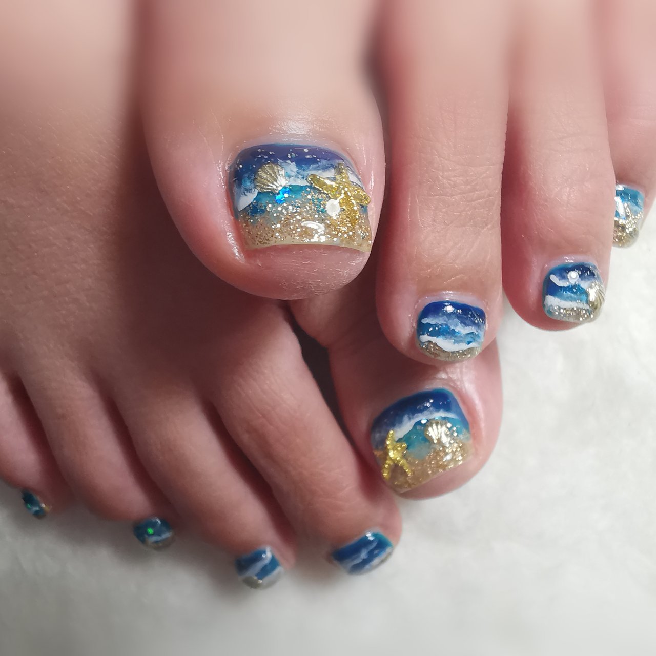 夏 旅行 海 リゾート フット Reveのネイルデザイン No ネイルブック