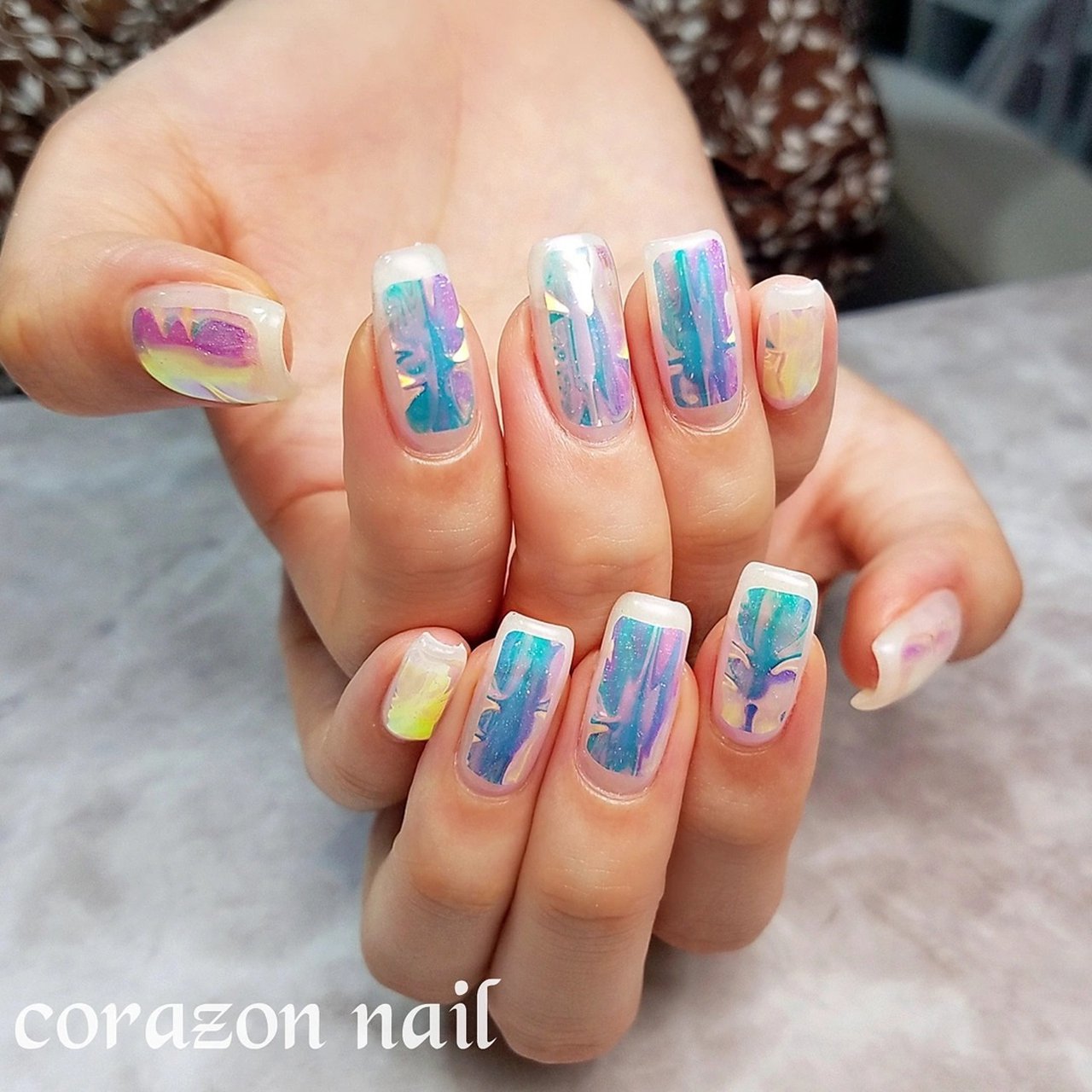 夏 海 リゾート ライブ ハンド 武蔵浦和 Corazon Nailのネイルデザイン No ネイルブック