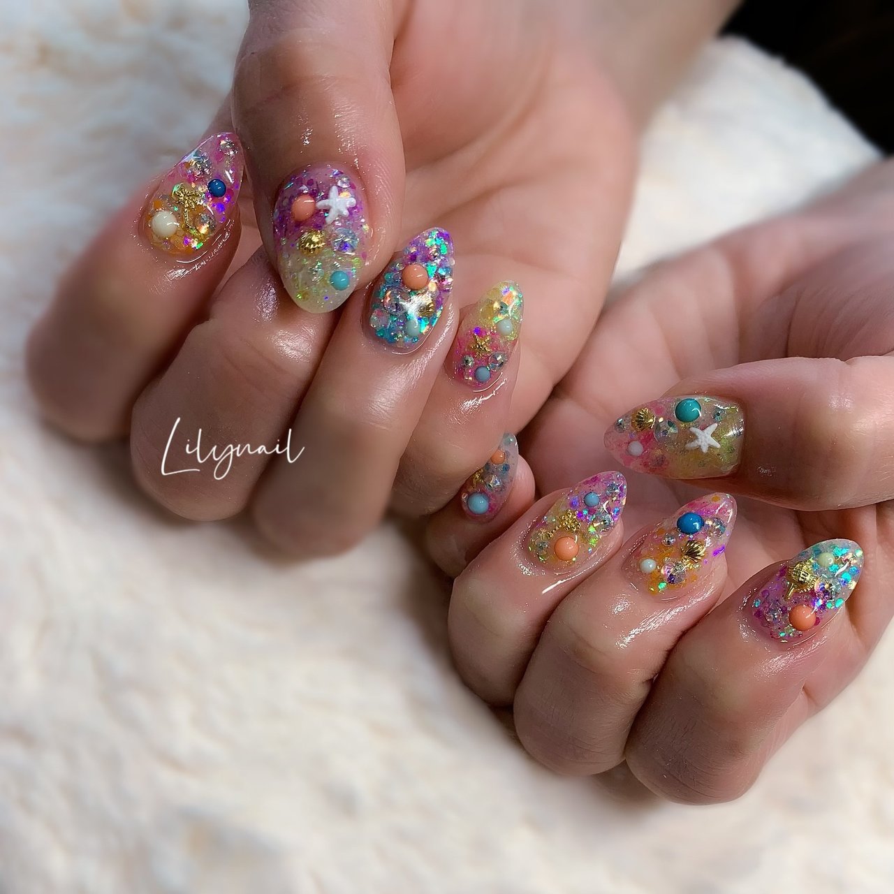 夏 七夕 海 リゾート ハンド Saya05のネイルデザイン No ネイルブック