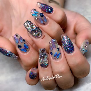 キラキラネイル派手ネイルのネイルデザイン ネイルブック