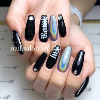 人気順 ユニコーン ロング 黒ネイルのネイルデザイン ネイルブック