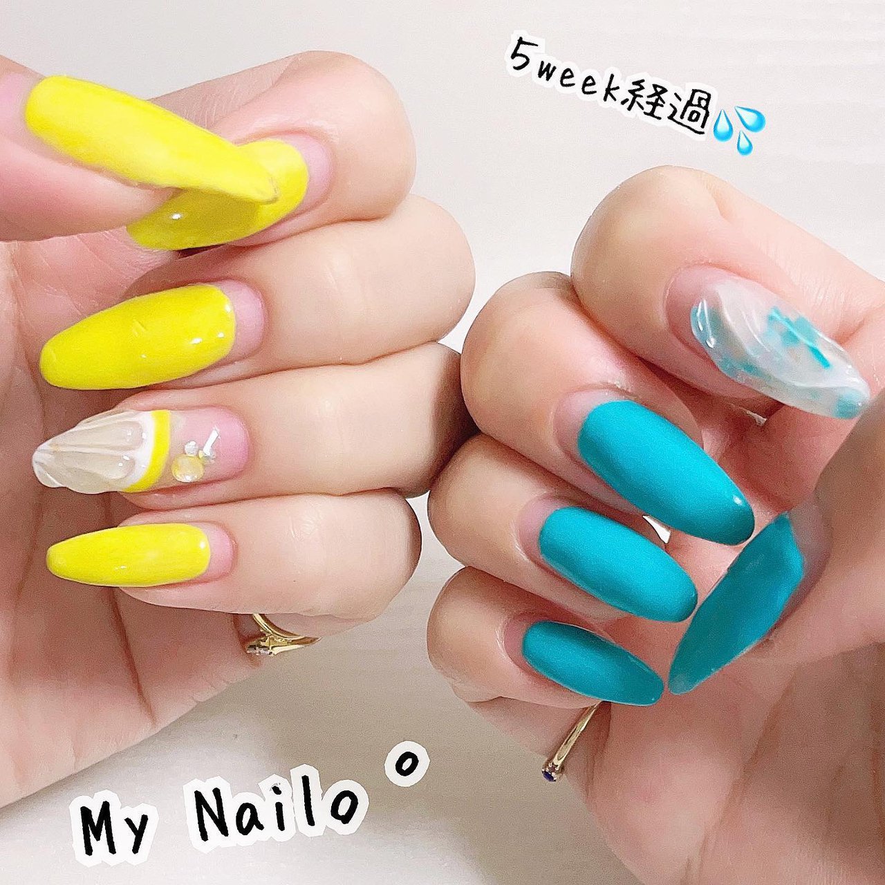 夏 ハンド ニュアンス フルーツ イエロー 高山葵のネイルデザイン No ネイルブック