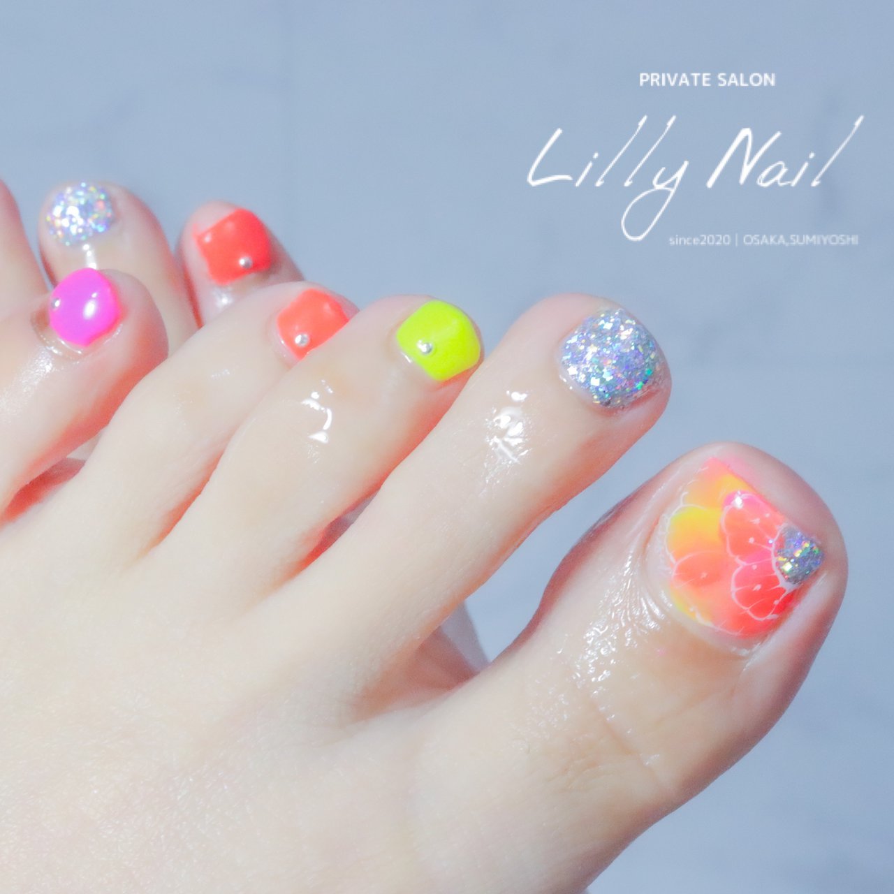 夏 海 リゾート 浴衣 ラメ 住吉区ネイルサロン Lillynail リリーネイル にしもりさきのネイルデザイン No ネイルブック