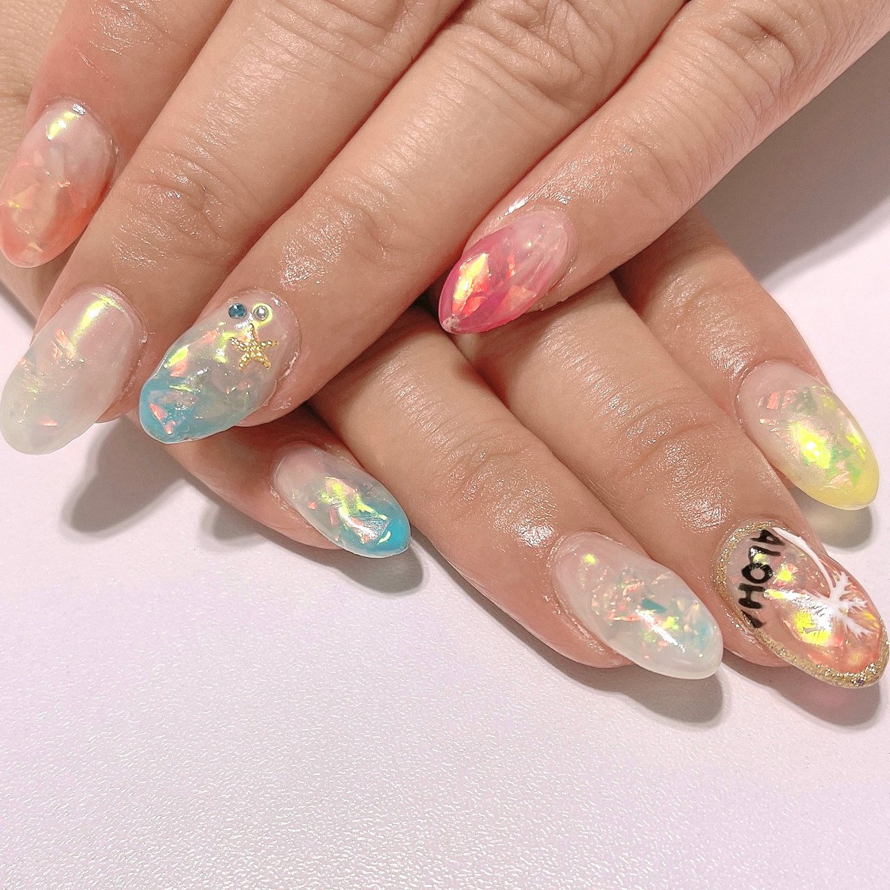 夏 海 リゾート 浴衣 ハンド Maiのネイルデザイン No ネイルブック