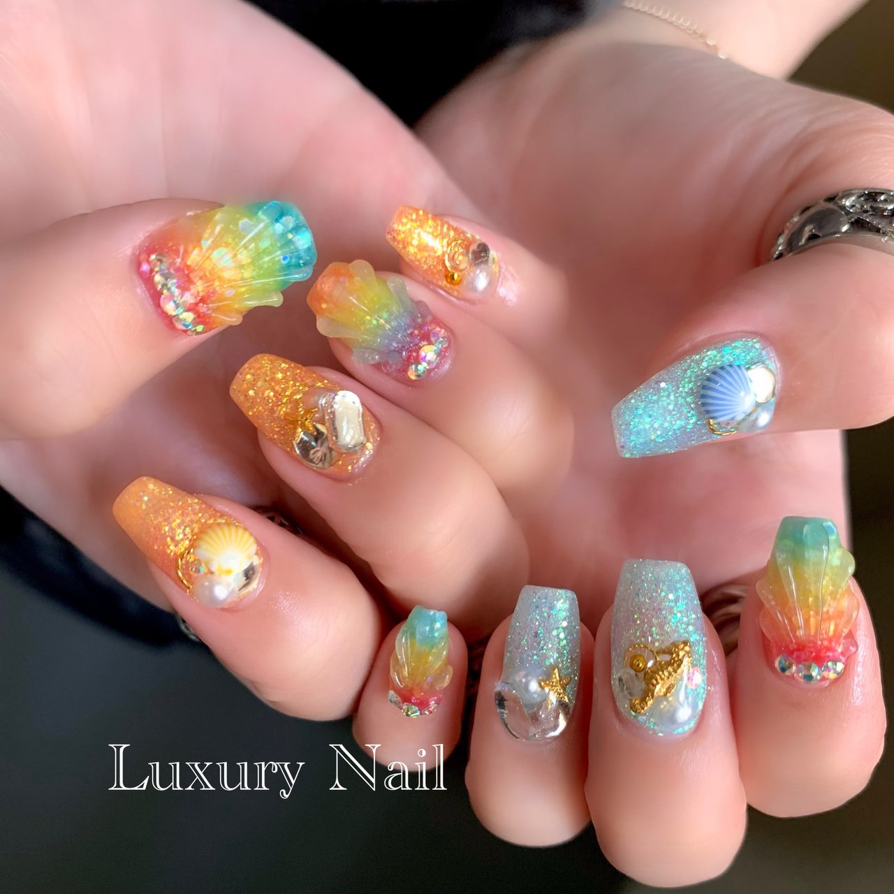 夏 海 リゾート デート ハンド ちいやんのネイルデザイン No ネイルブック