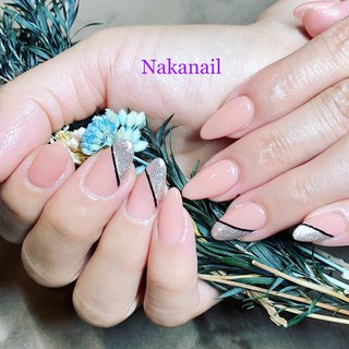ピンク ラインのネイルデザイン ネイルブック