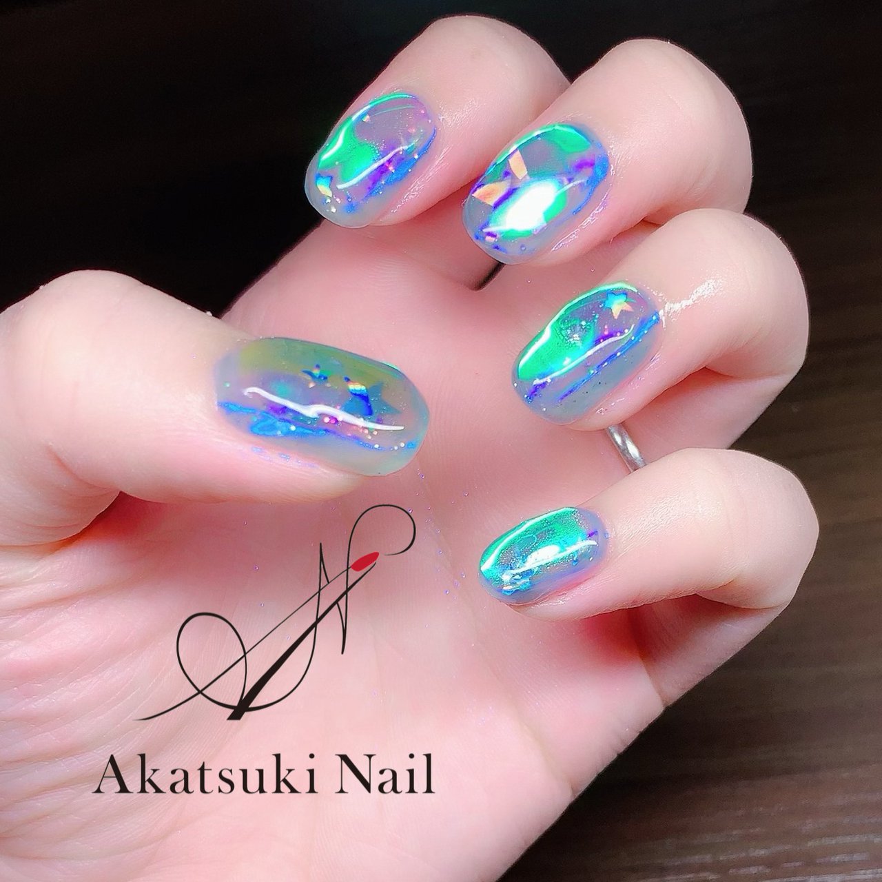 夏 オールシーズン 旅行 ハンド ホログラム Akatsuki Nailのネイルデザイン No ネイルブック