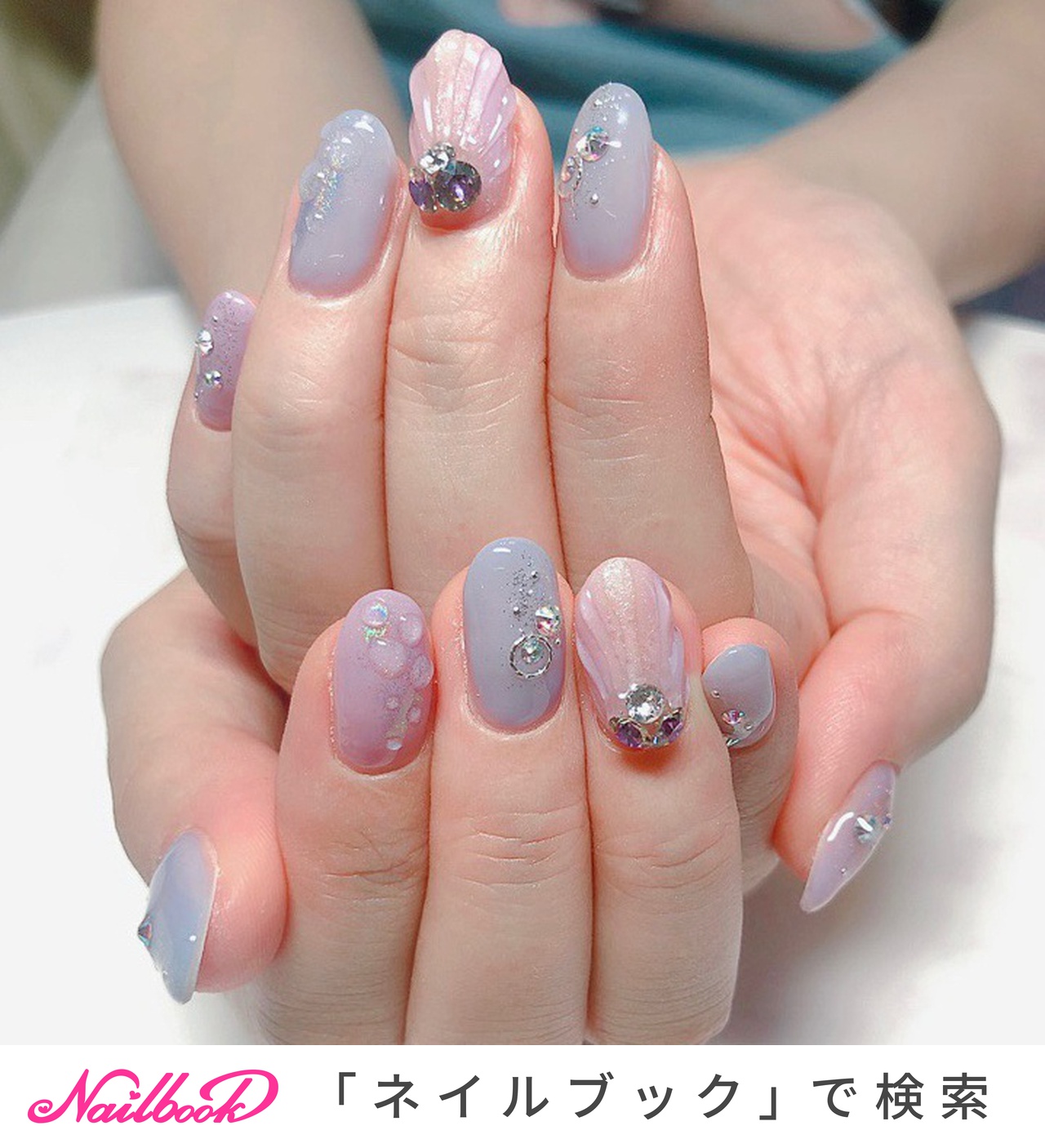 雨粒ネイルのネイルデザイン ネイルブック