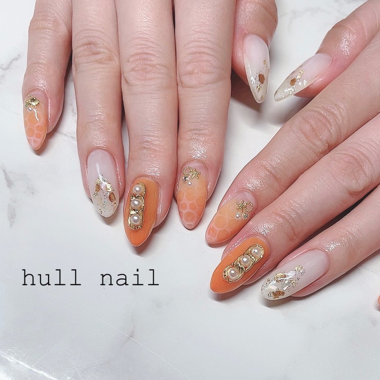 夏 ハンド ラメ チェーン スターフィッシュ Hull Nailのネイルデザイン No ネイルブック