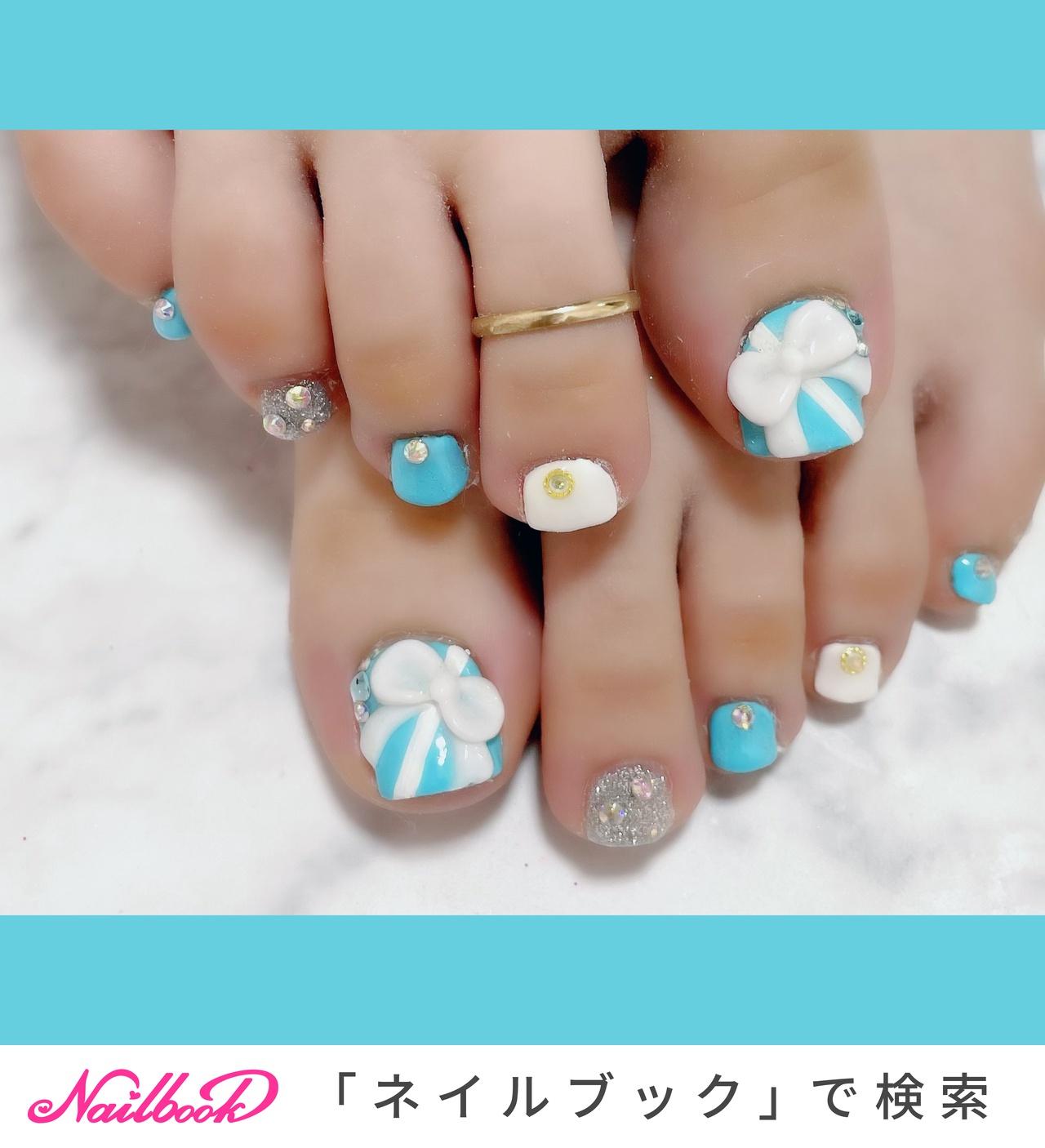 フット ブランド柄のネイルデザイン ネイルブック