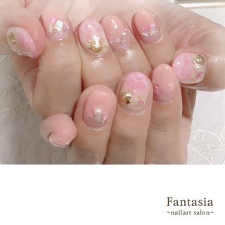 シェルフレークのネイルデザイン ネイルブック