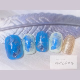 ボヘミアン 大理石 ニュアンスのネイルデザイン ネイルブック