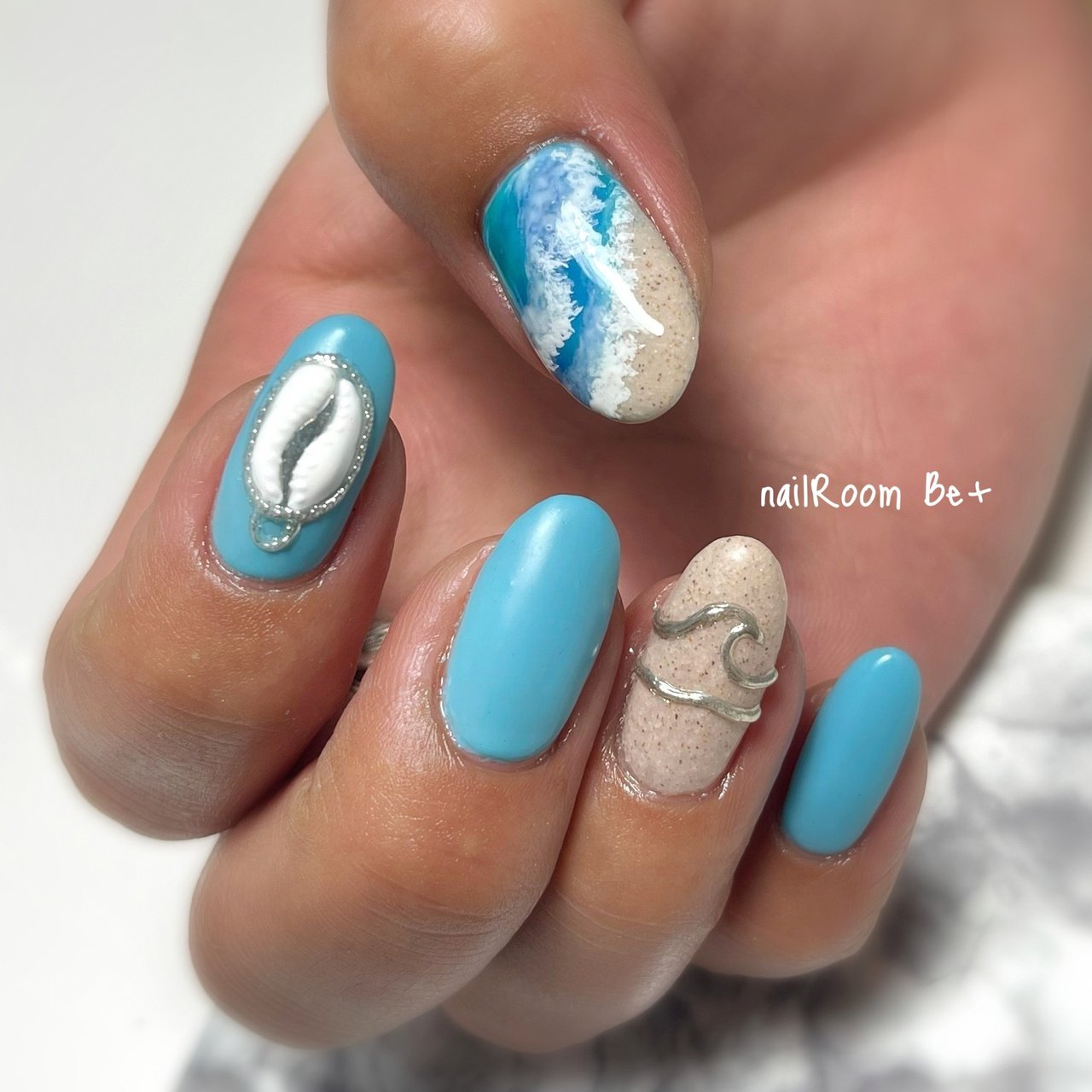 夏 海 ハンド ワンカラー ミラー 大森 Nailroom Be のネイルデザイン No ネイルブック