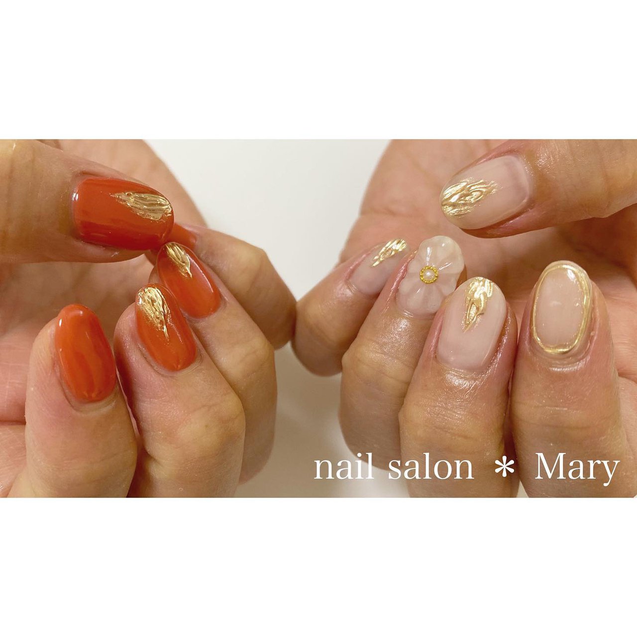 夏 秋 ハンド フラワー 3d Maryのネイルデザイン No ネイルブック