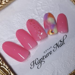 ハンド ピンク 一色塗りのネイルデザイン ネイルブック