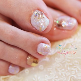 クリア ペディキュアのネイルデザイン ネイルブック