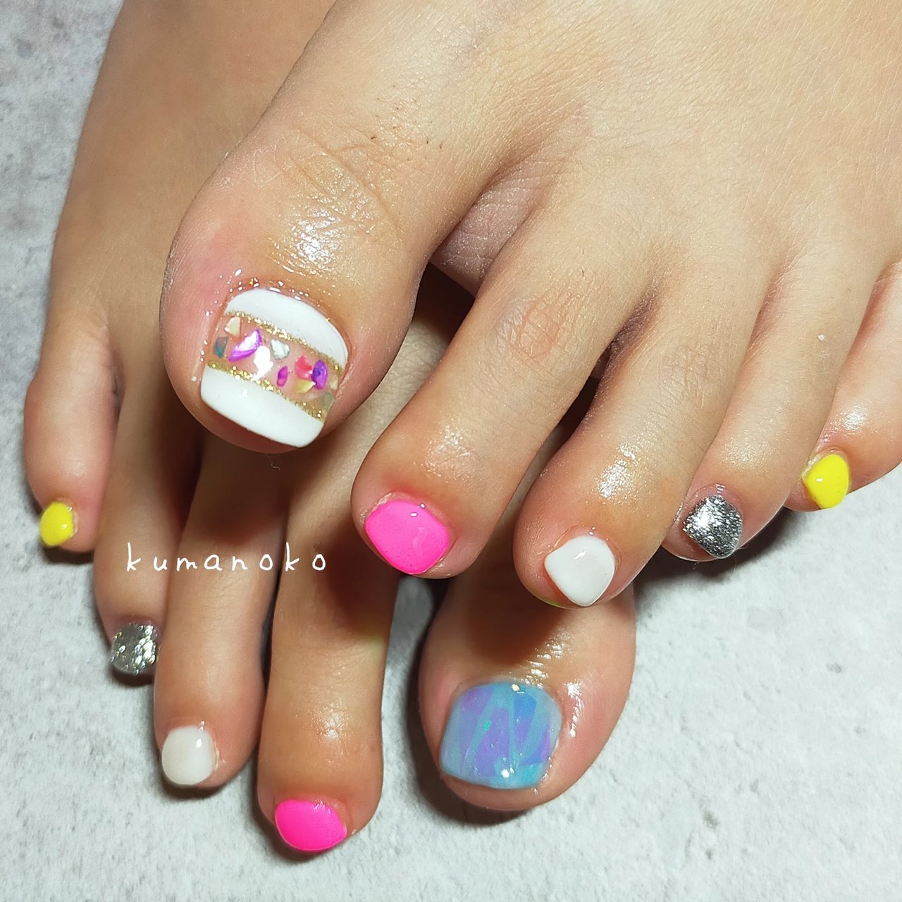 夏 フット シェル ホワイト ピンク Ayanaのネイルデザイン No ネイルブック