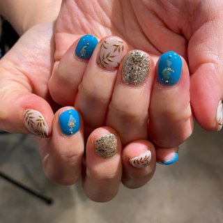 リーフ柄のネイルデザイン ネイルブック