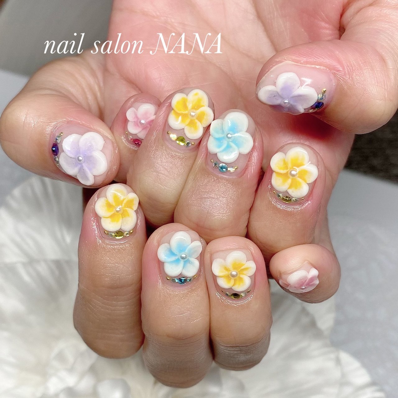 新しい到着 プルメリア ネイルチップ お花ネイル フラワーネイル Grupoconcordia Com