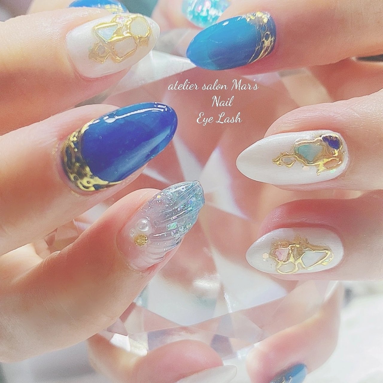 夏 旅行 海 ハンド ホログラム Ayaのネイルデザイン No ネイルブック