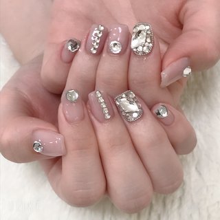 ひし形ストーンのネイルデザイン ネイルブック